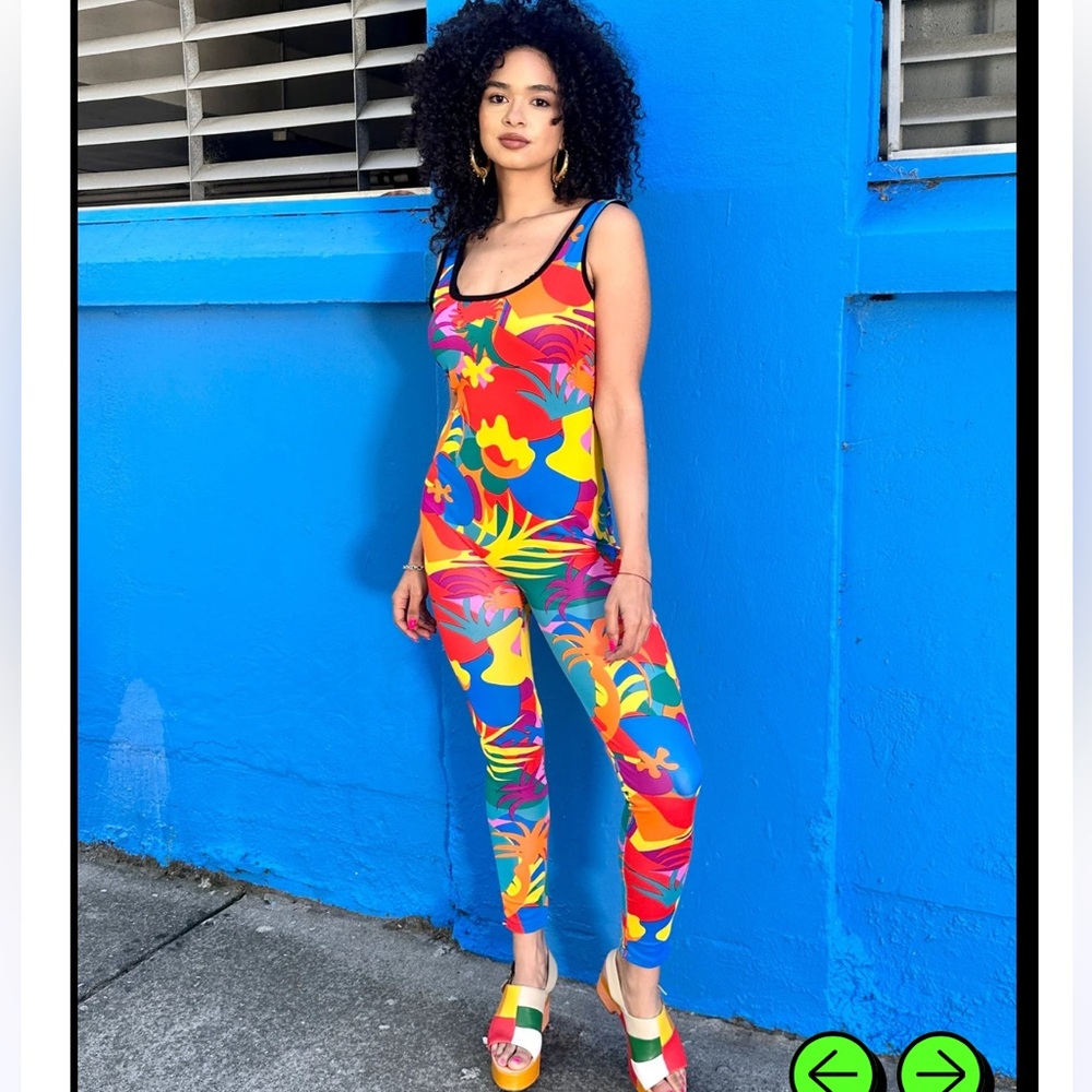 NOOWORKS Unitard Tropico Activewear - Bright Multi Color - Size L